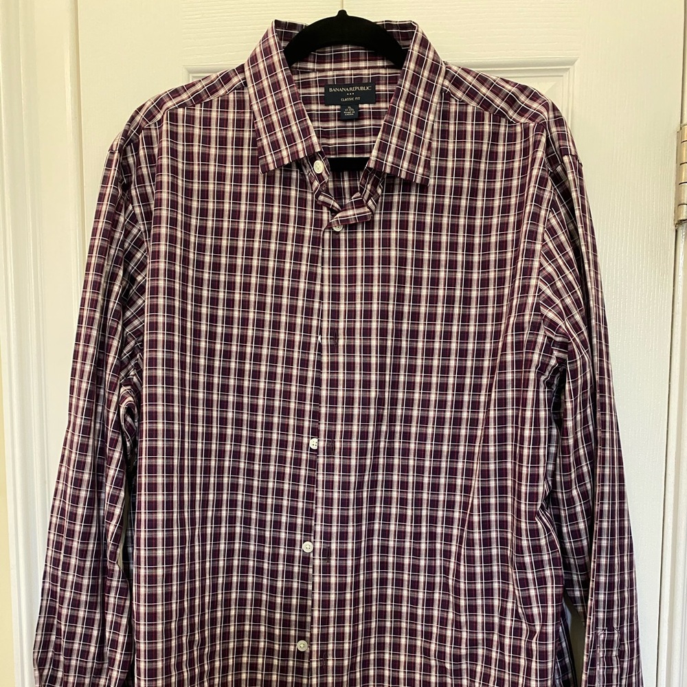 XL Banana Republic Plaid Button down